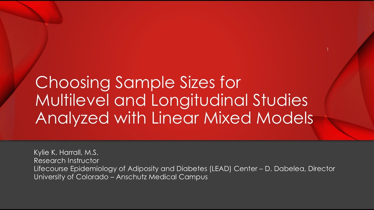 dkNET Webinar: Choosing Sample Sizes for Multilevel & Longitudinal Studies Analyzed with LMMs 021023