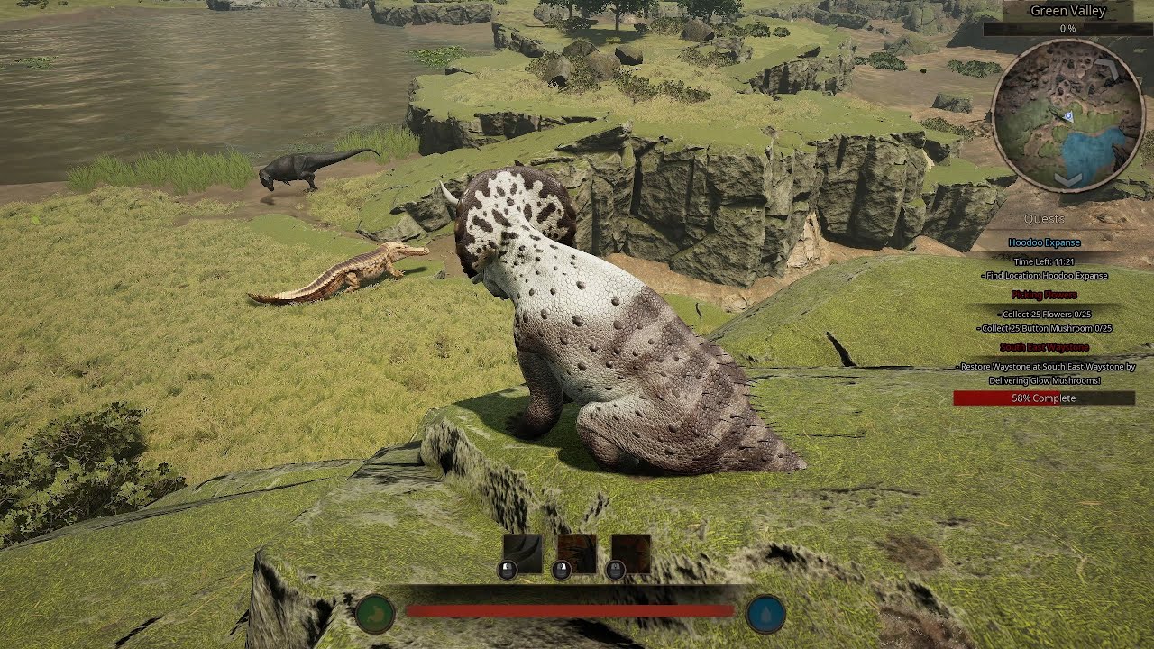 Path of Titans | Eotriceratops vs. Tyrannosaurus (Rex) and Sarcosuchus