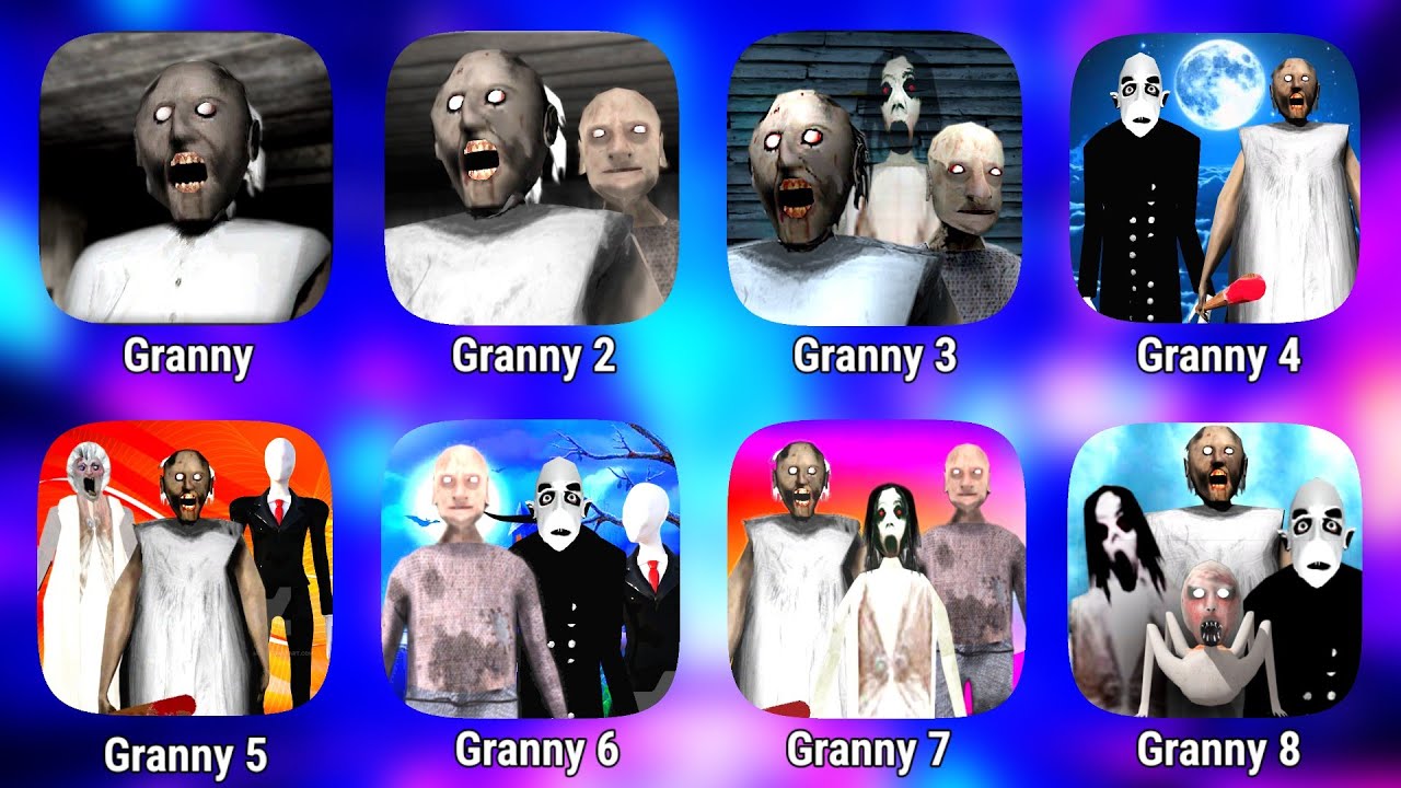 Granny 1, 2, 3, 4, 5, 6, 7 & 8 Full Gameplay || Granny Game New | Granny New Mod | Granny 4 | mod