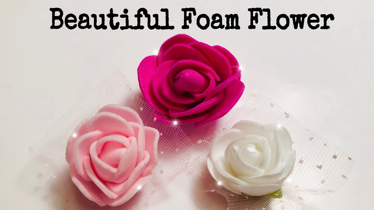 FOAM SHEET CRAFT IDEAS / FOAM SHEET FLOWER / FOAM FLOWER / FLOWER MAKING / TIARA FLOWER