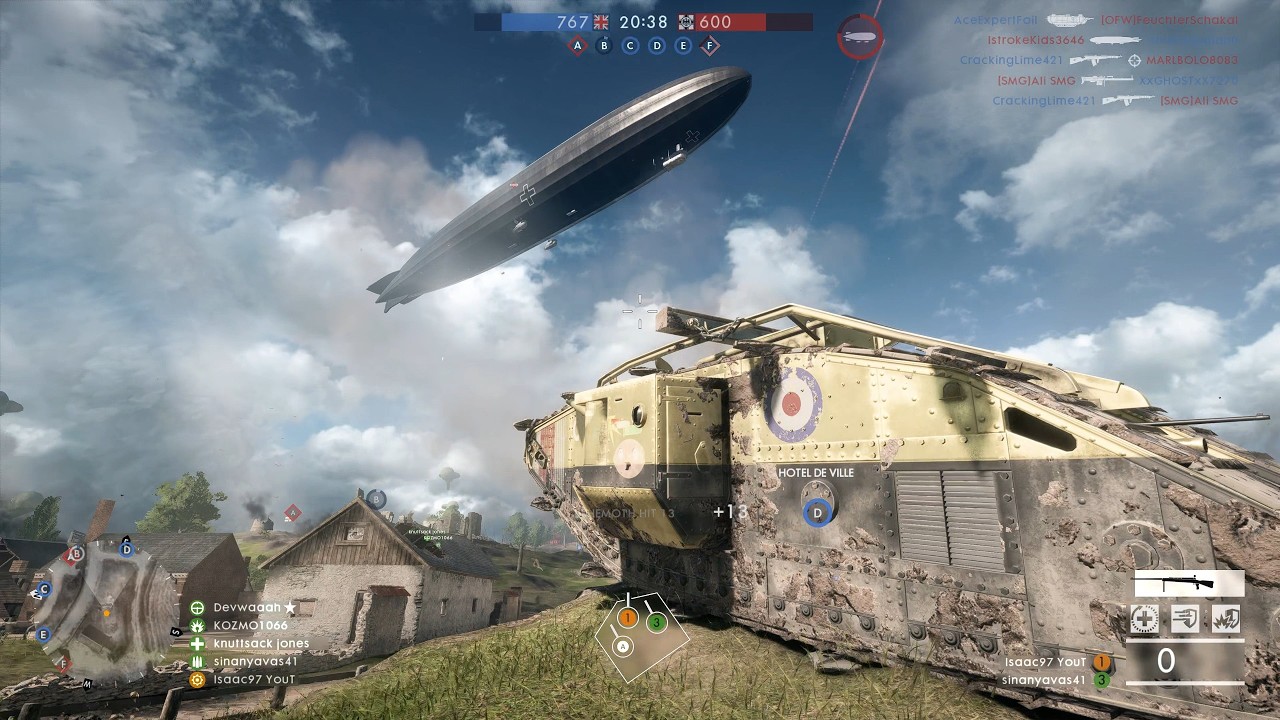 Battlefield 1: Tank Hunter Landship gameplay (No Commentary)