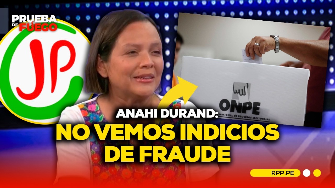 Anahi Durand: NO VEMOS INDICIOS DE FRAUDE | Elecciones Generales 2026  #PDFRPP