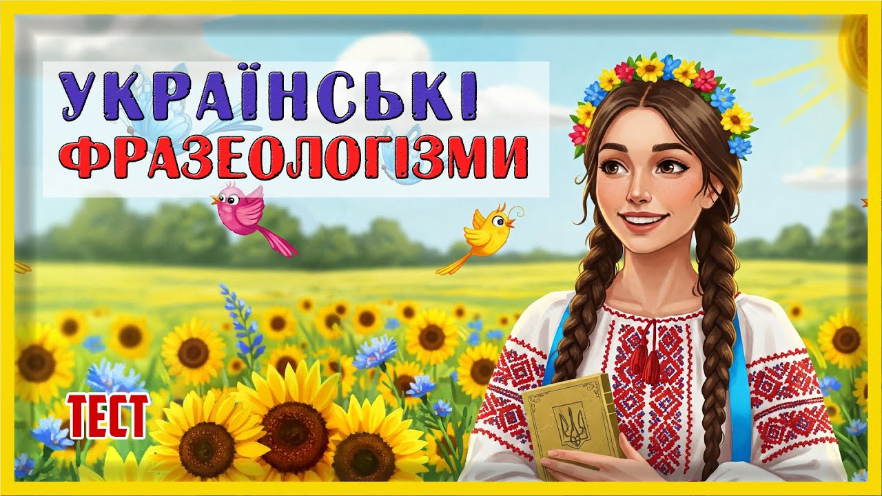 УКРАЇНСЬКІ ФРАЗЕОЛОГІЗМИ цікавий тест на ЗНАННЯ МОВИ