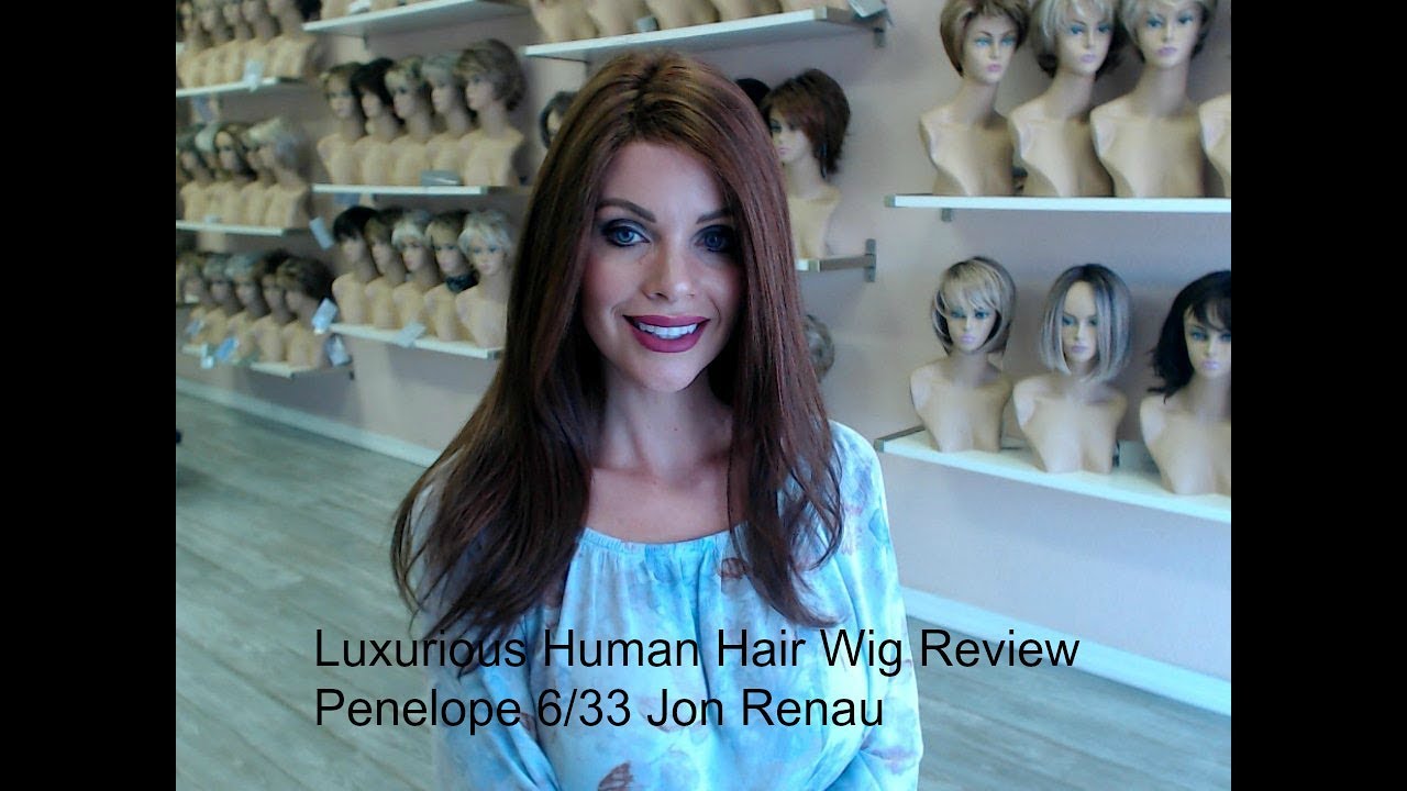 Penelope Human Hair Wig color 6/33 Jon Renau Professional with Haley
