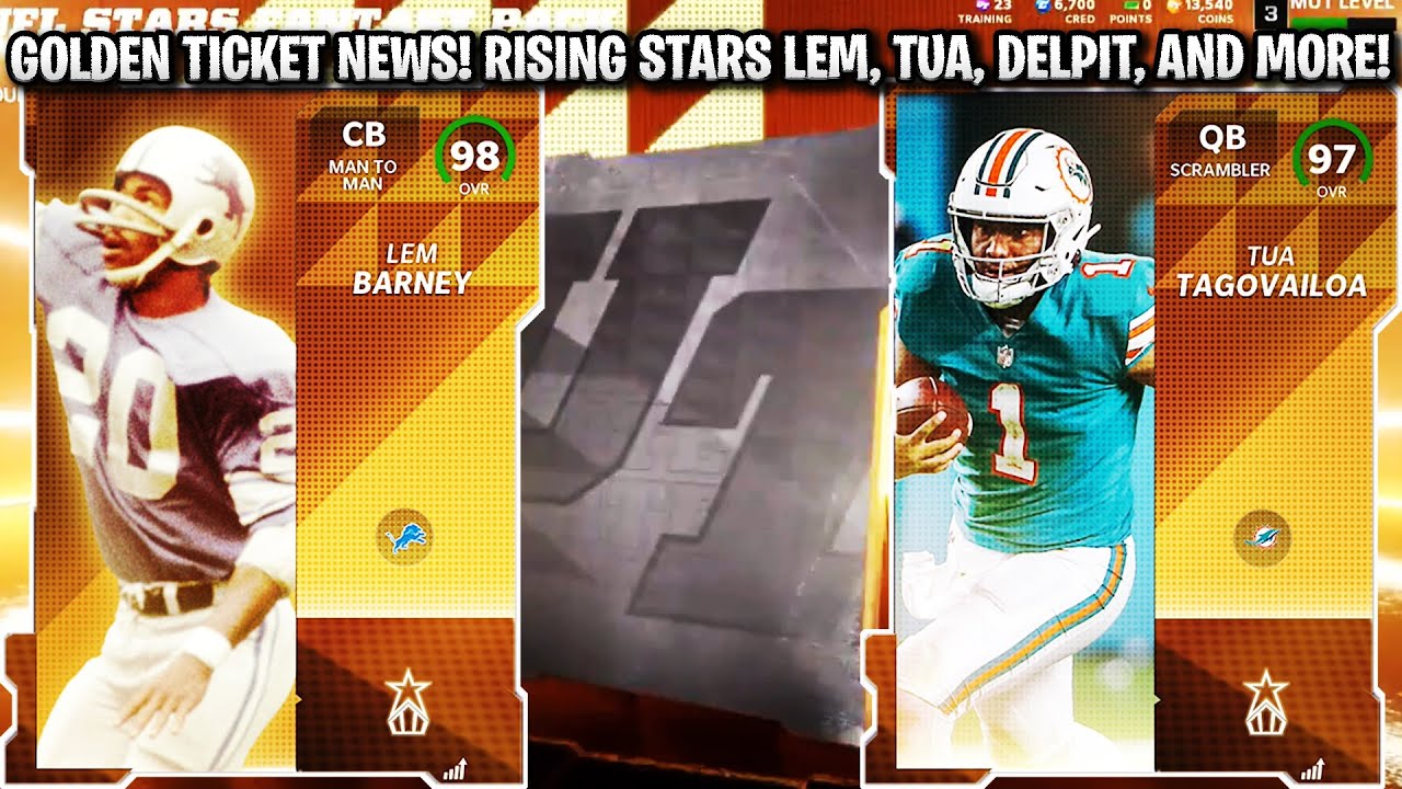 GOLDEN TICKET NEWS! RISINGS STARS LEM BARNEY, TUA, DELPIT, AND MORE! | MADDEN 22 ULTIMATE TEAM