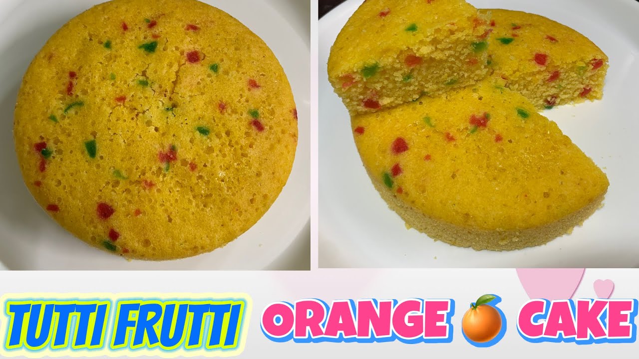 Ghar May Baytha Baytha Banadiya Orange 🍊 Cake Ka Recipe/ Tutti Frutti Orange 🍊 Cake 