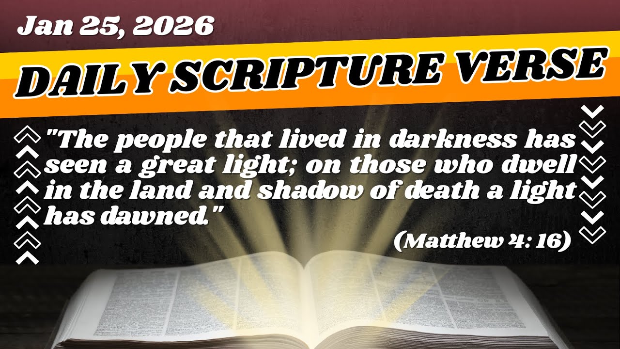 Daily Scripture Verse - The Dawning Light - Finding Hope In God’s Mercy | 2026.01.25