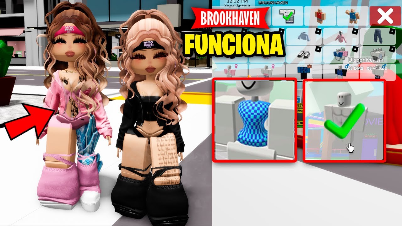 💎Códigos IDs 3D Cintura com PEITORAL GRATIS! SKIN PATYDRAKE NO BROOKHAVEN!