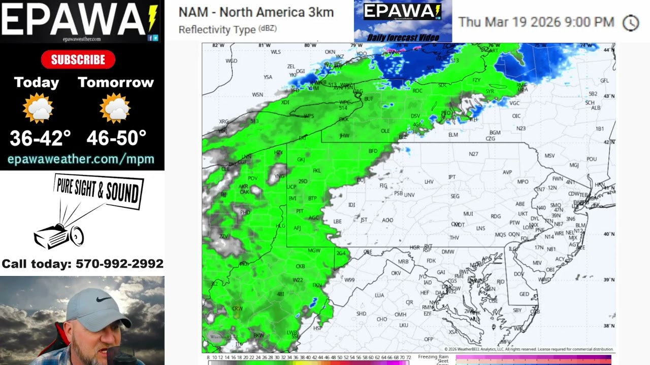 Wednesday March 18th, 2026 video forecast