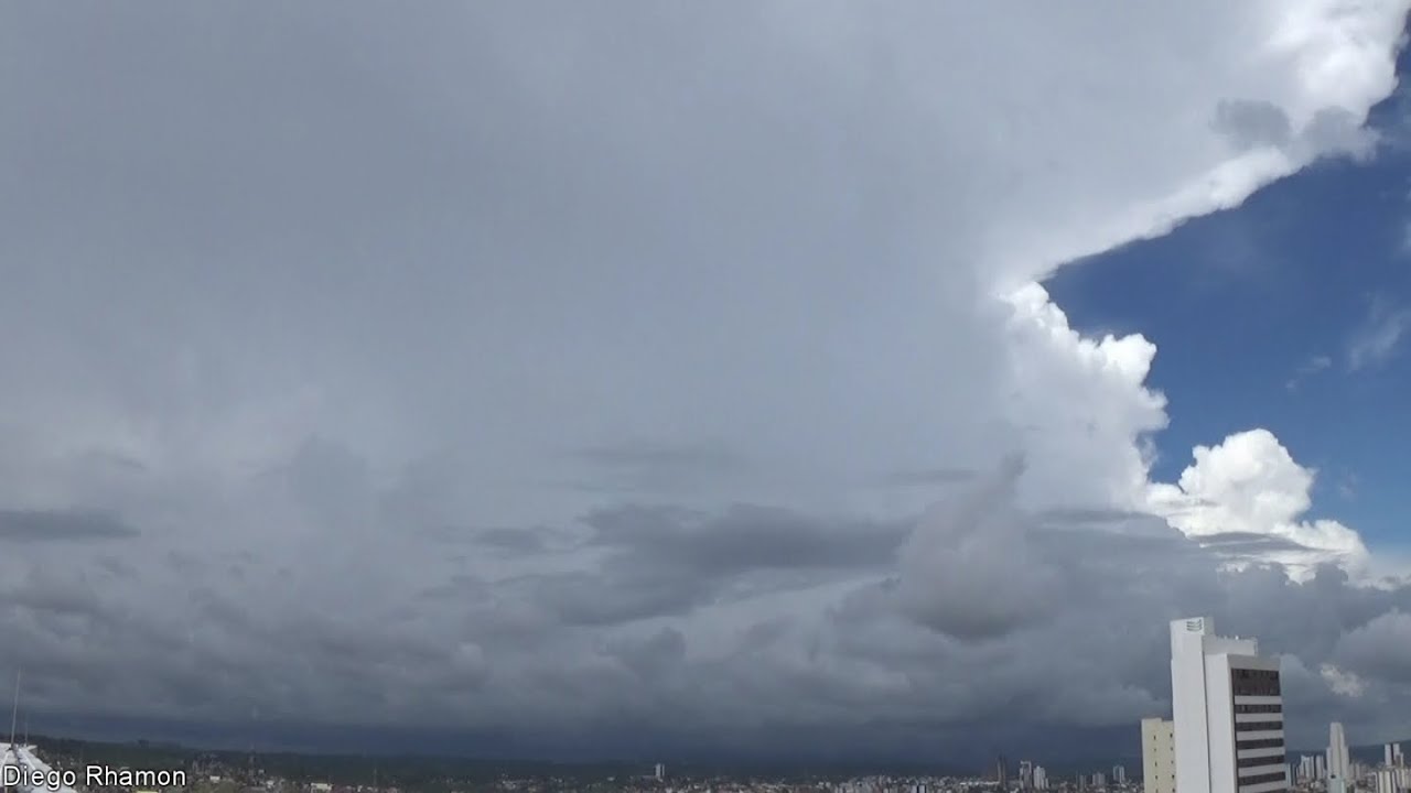 Nuvens Cumulonimbus e chegada de chuva (timelapse) - Campina Grande, Paraíba - 28 Fev 2018