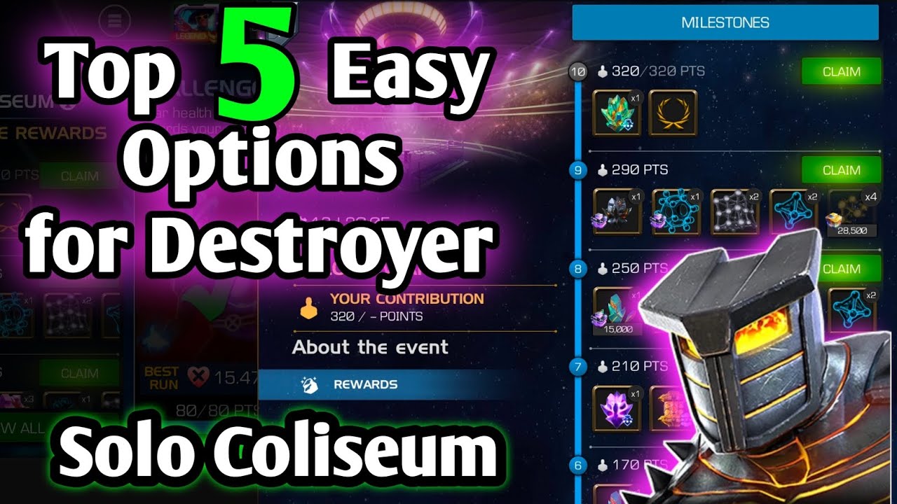 Top 5 Best Counters For Solo Coliseum Destroyer | MCOC 