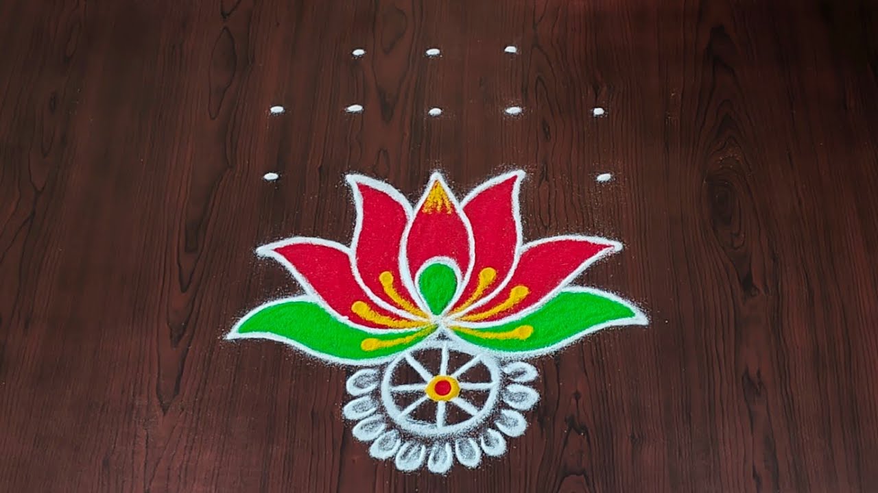 5&times;3dots kanuma ratham muggulu🌷|sankranti ratham muggulu🌷|easy ratham rangoli kolam#Rang Kaa Rangoli