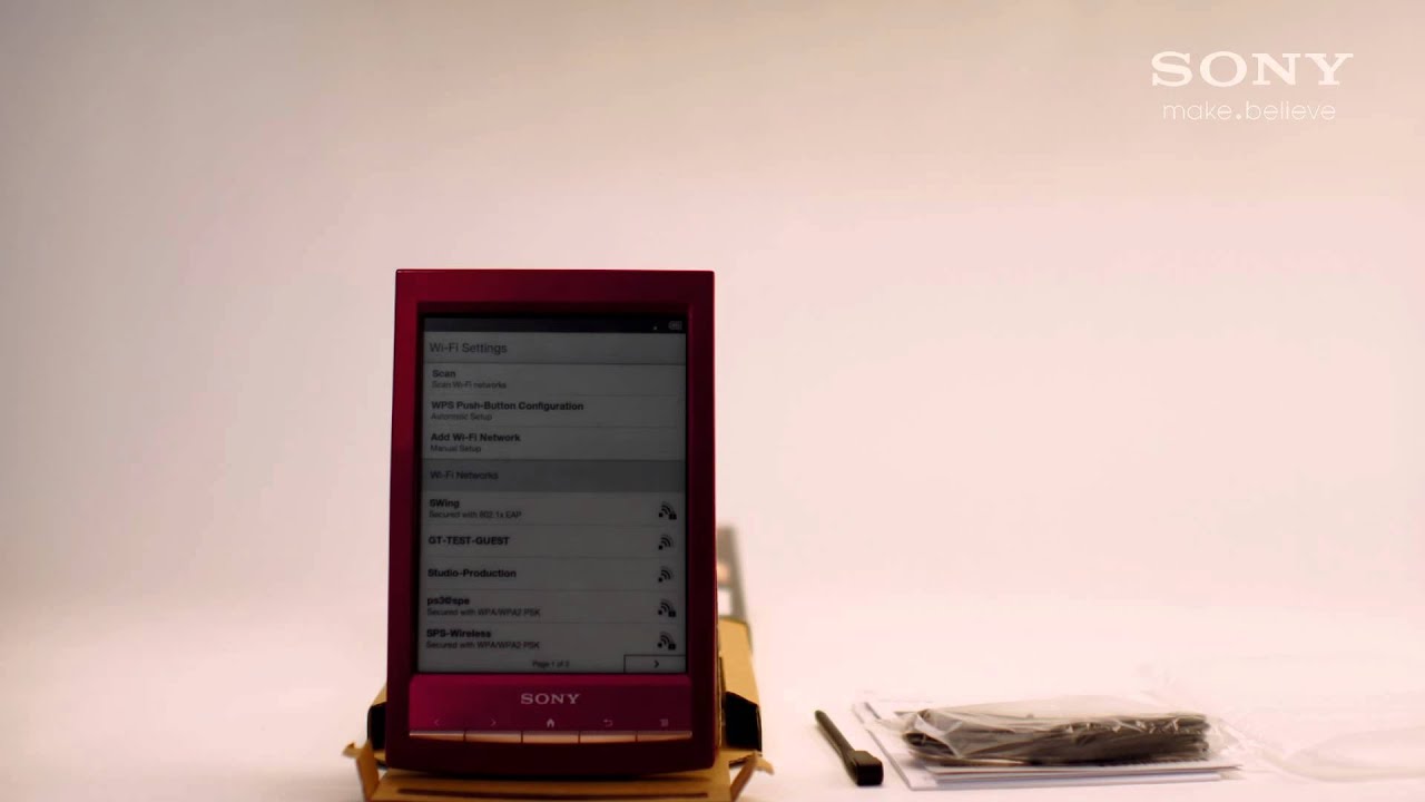 New Sony Reader PRST1 Wi-Fi Unboxing