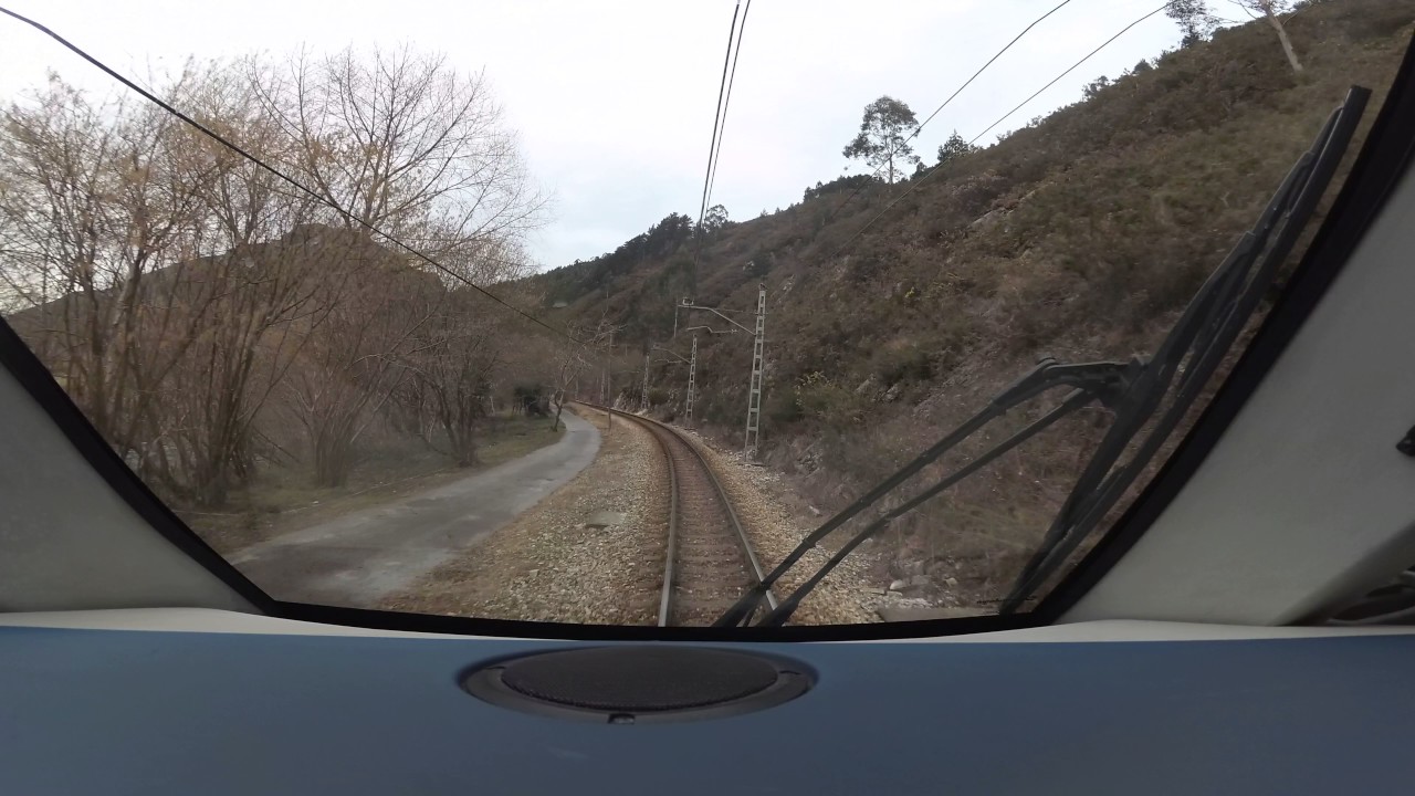 Cab Ride - RENFE (Antigua FEVE) Ribadesella - Arriondas en cabina de una 52700,(4K)