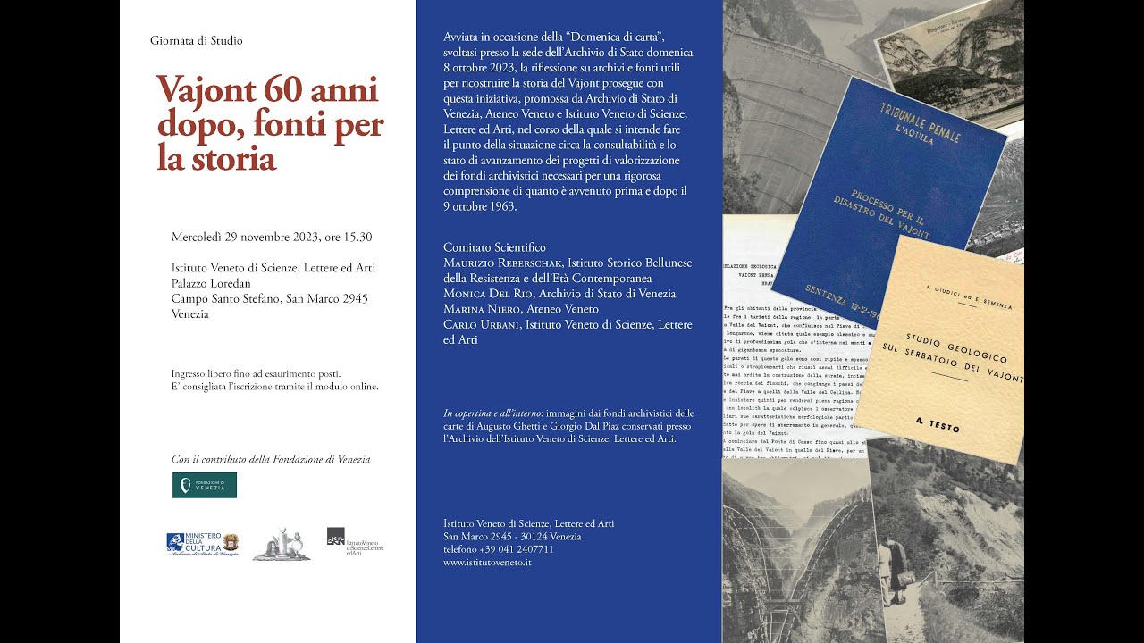 VAJONT 60 ANNI DOPO, FONTI PER LA STORIA