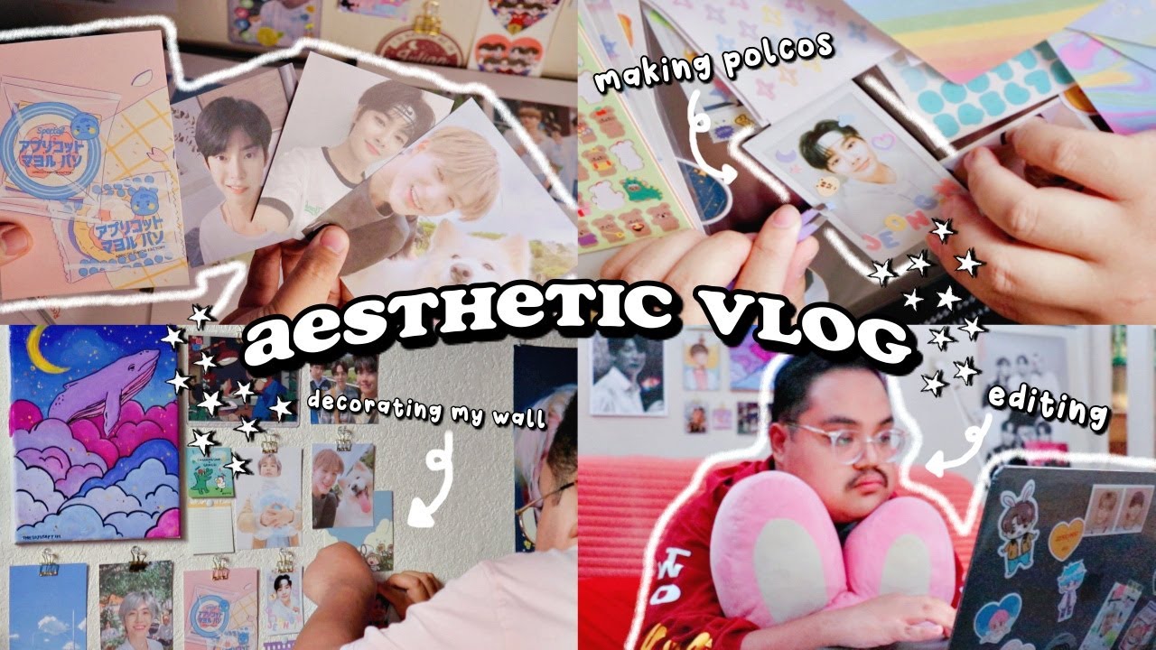 an aesthetic productive (?) vlog ✰ polcos, decorating my room, editing videos