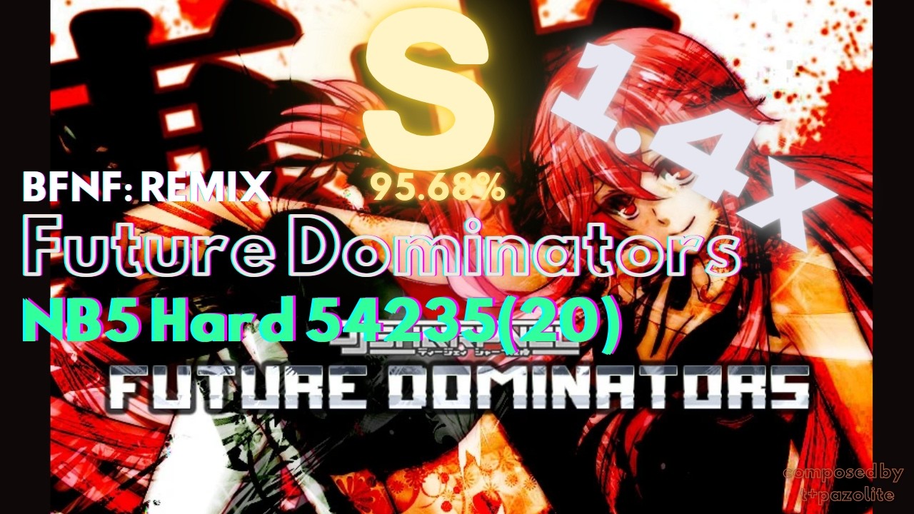 Bfnf Remix - Future Dominators [NB5 Hard 54235] 1.4x 95.68 S