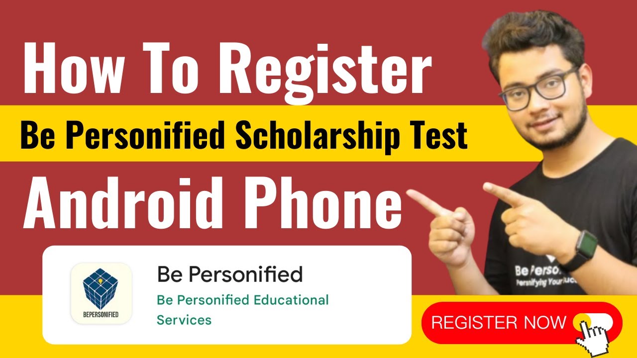 Be Personified Scholarship Test | How to register in Android Phone | MNS Exam 2022 Preparation