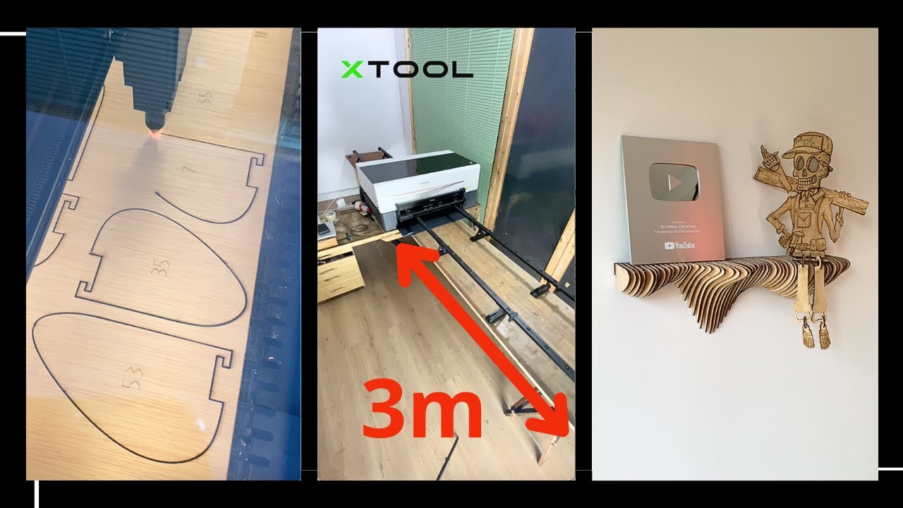 🔪 CORTAR ESTANTE PARAMÉTRICO con xTool P2S 🏆  Procesa Materiales Hasta 3000cm x 50cm 🔥