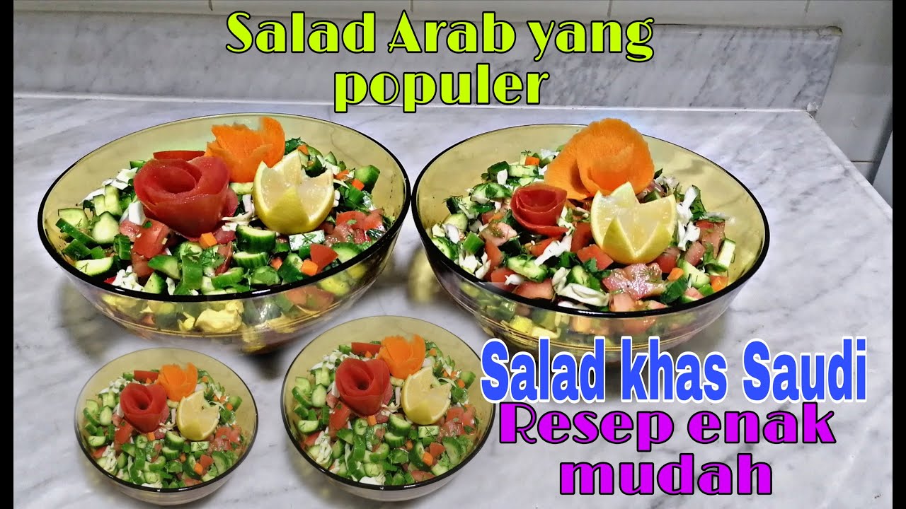 Cara membuat salad sayur // sangat populer di Saudi // resep enak mudah