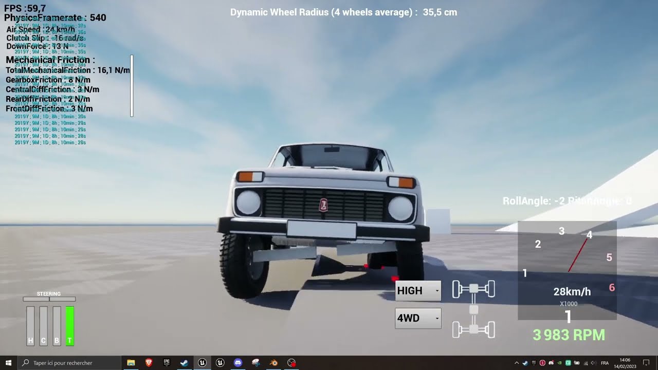 Update of the vehicle simulation // Unreal Engine