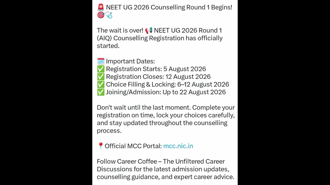 NEET UG 2026 Latest News Today #neetug2026