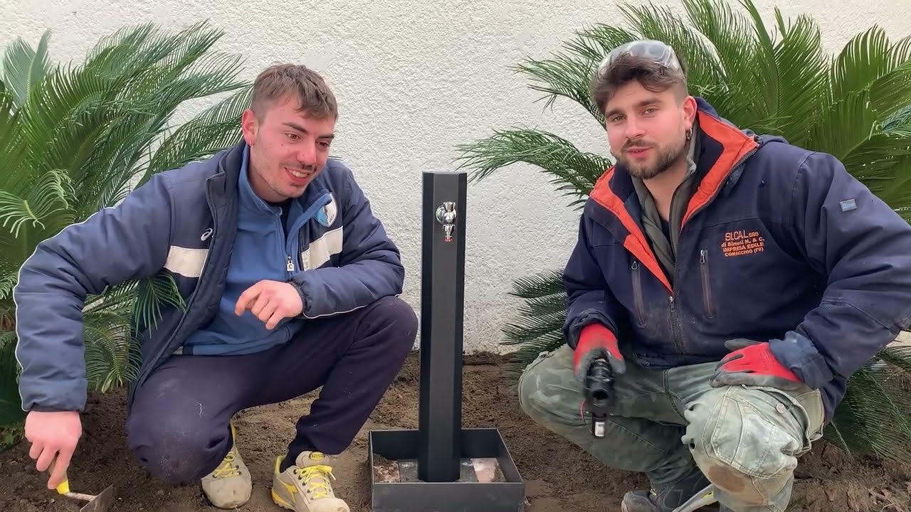 Installazione fontanella da giardino
