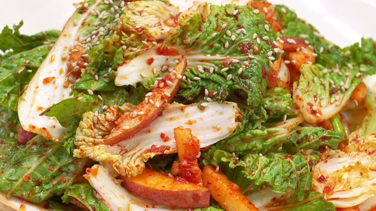 바로무쳐 바로먹는 초간편 봄동 겉절이! 상큼하고 아삭하니 정말 맛있어요!