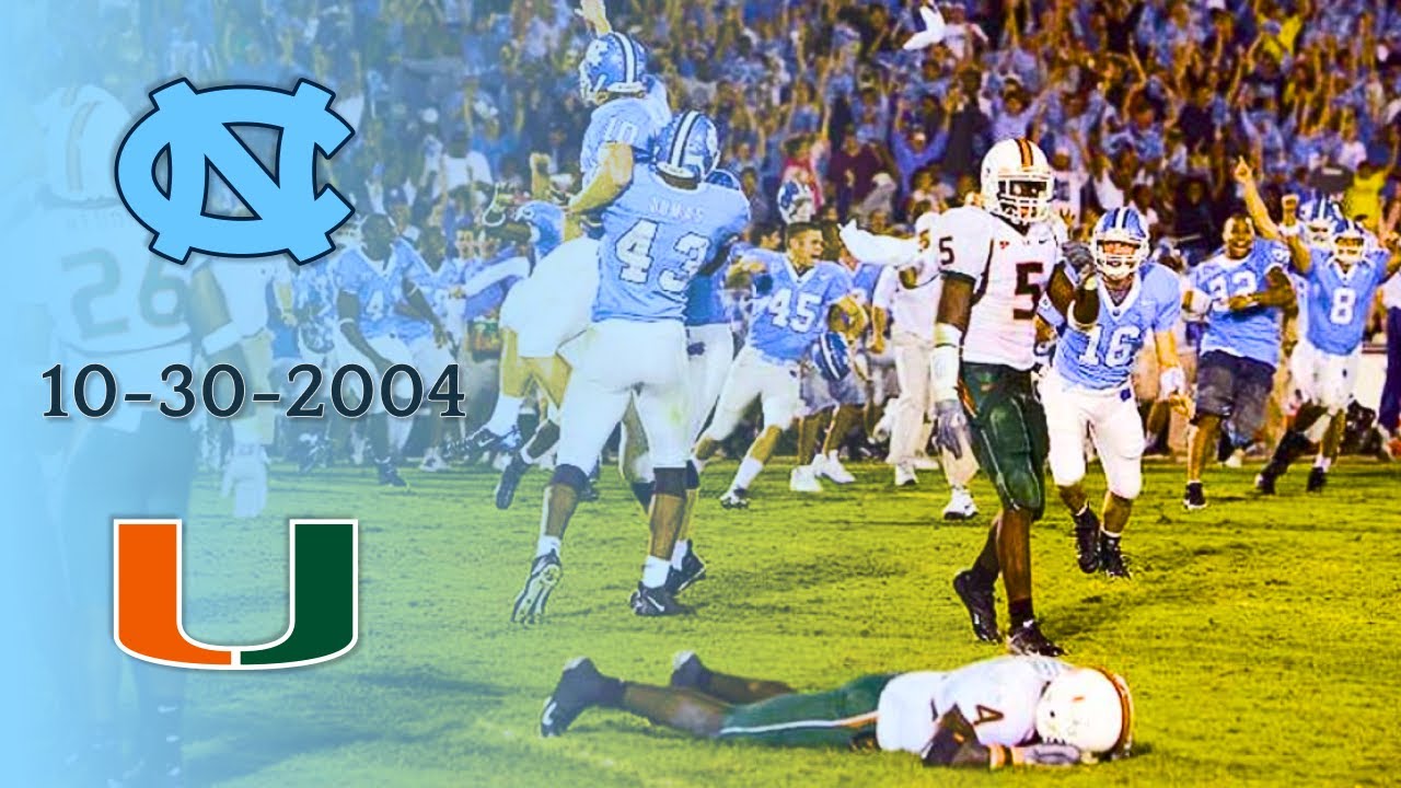 UNC Football: North Carolina vs #3 Miami | 10-30-2004 | Full Game