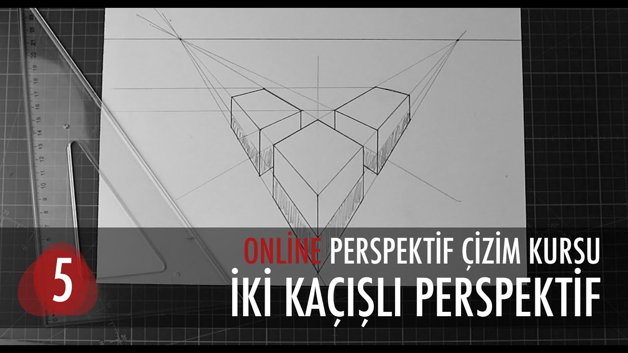İki Kaçışlı Perspektif Çizimi - Perspektif Kursu - #Ç0020