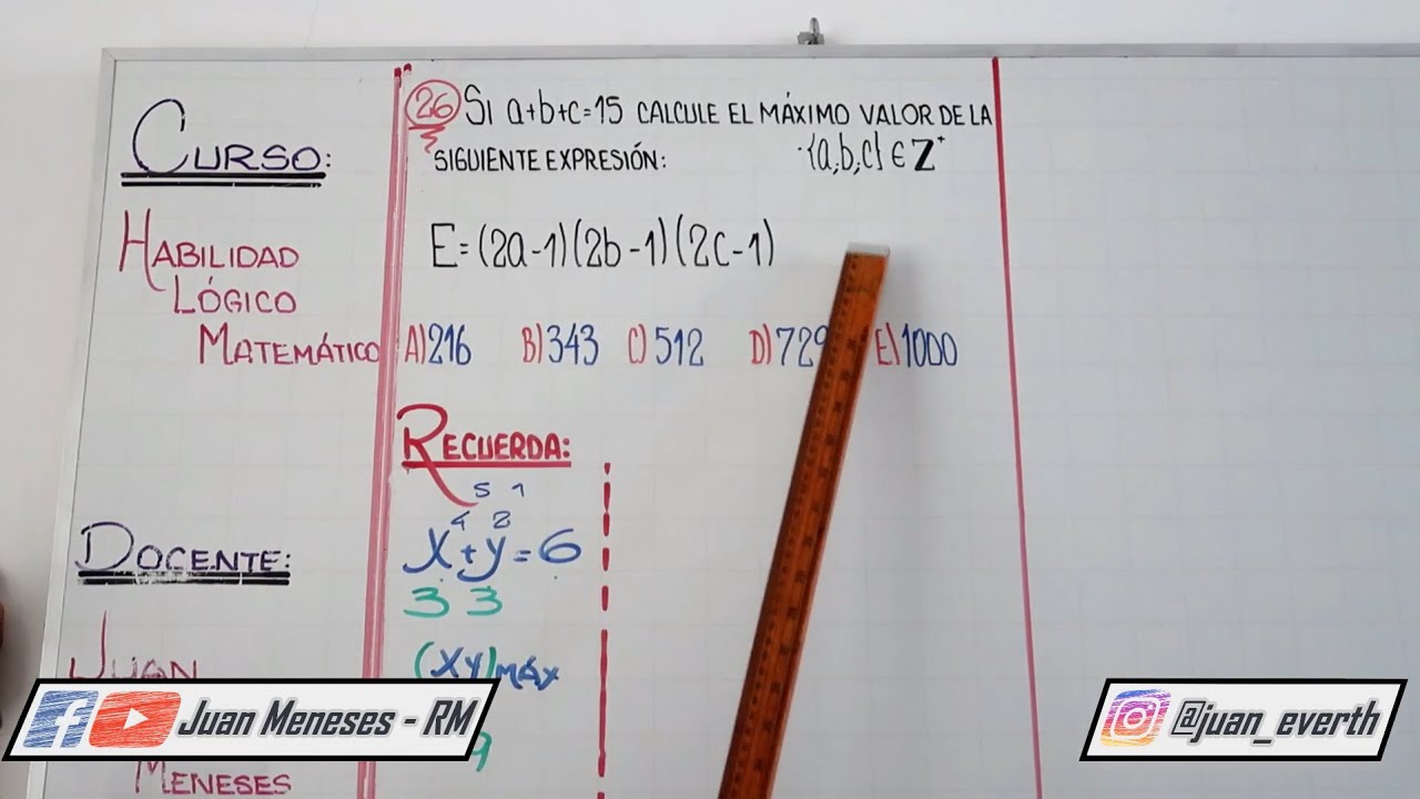 MÁXIMOS Y MÍNIMOS | RAZONAMIENTO MATEMÁTICO