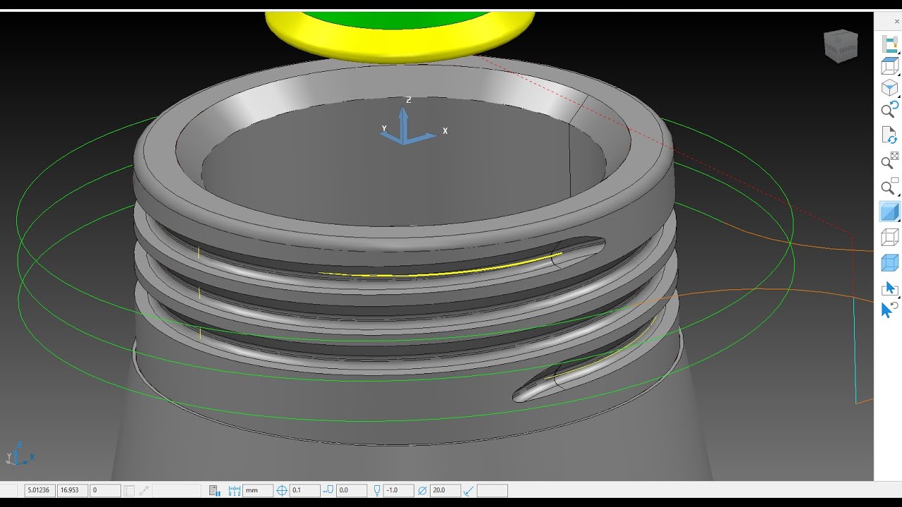 28 Crear una rosca de interpolacion externa con Powermill CAD CAM