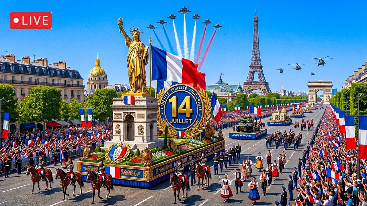 🔴 LIVE 🇫🇷 FRANCE BASTILLE DAY 2026 | Paris Military Parade, Eiffel Tower Fireworks & National 4K