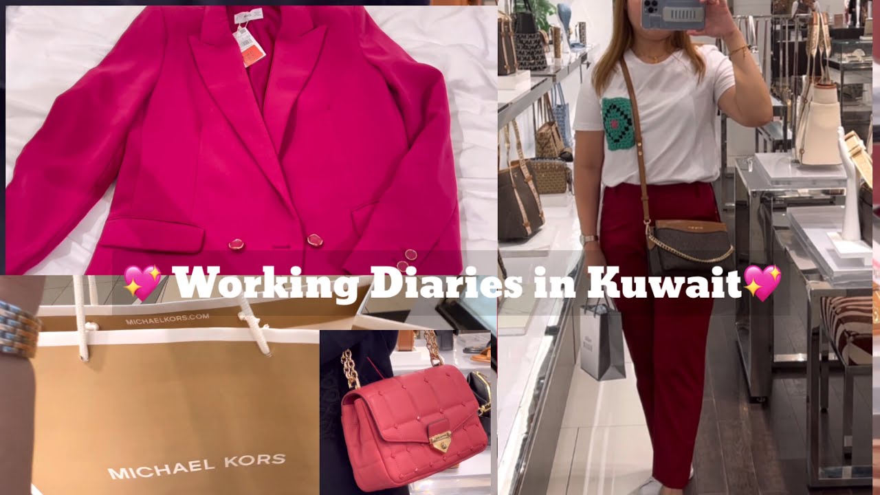 Working Diaries in Kuwait|weekend vlog, Michael Kors Sale, New Mango blazer,new flat shoes
