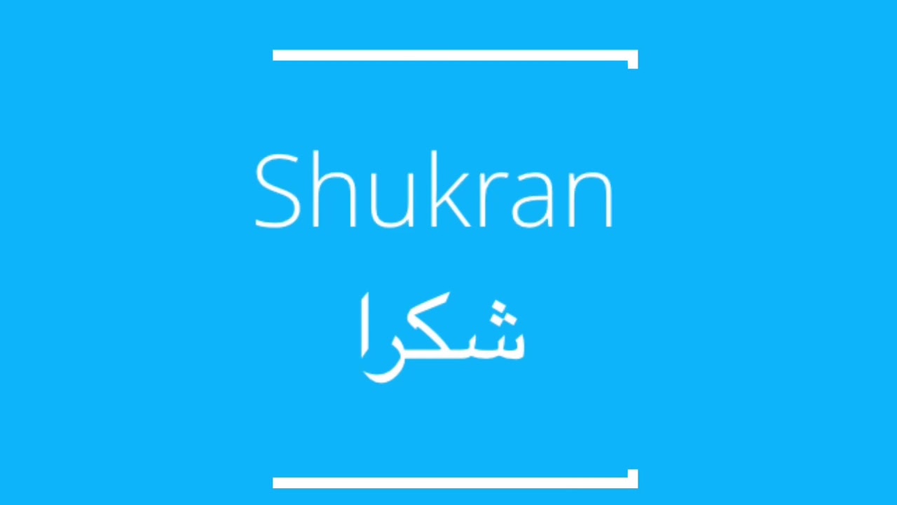 What is Thank You in Arabic? 💙 Shukran