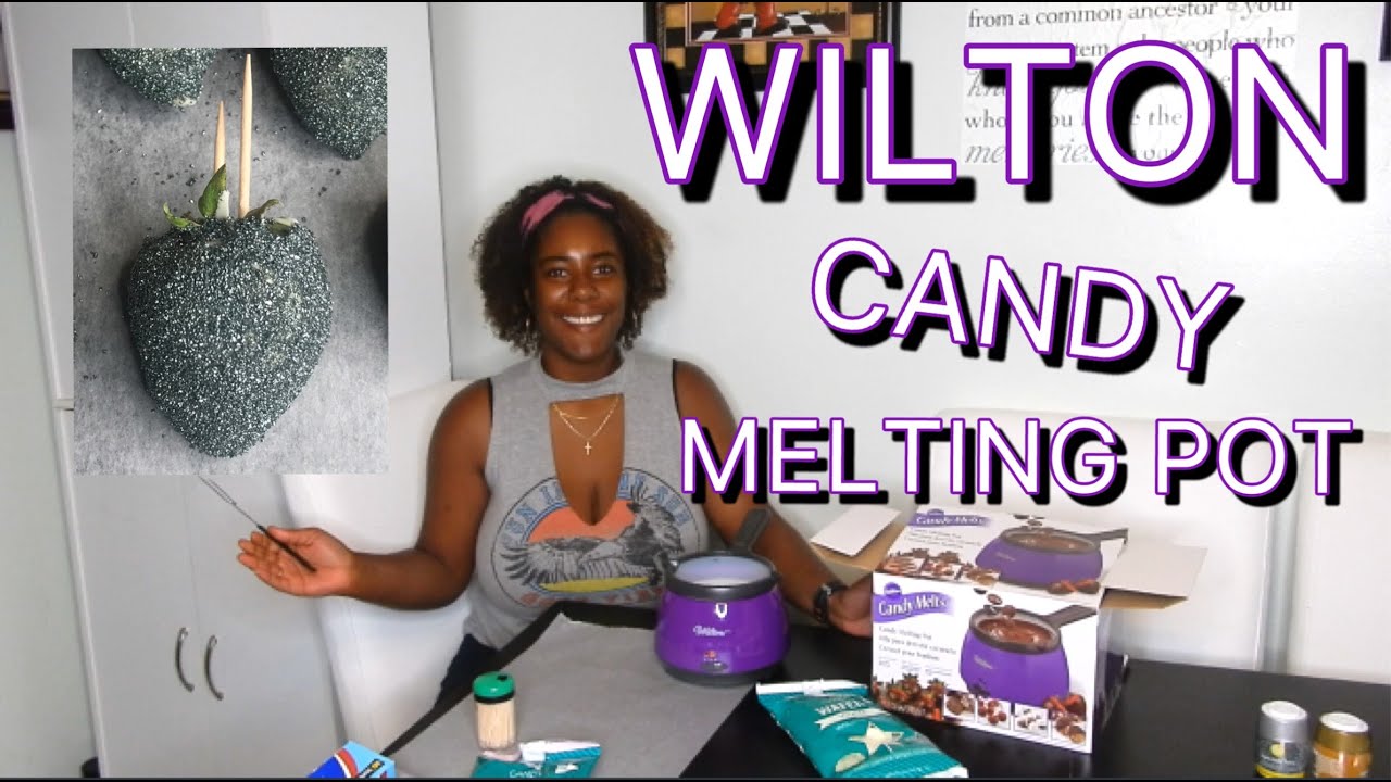 WILTON CANDY MELT MELTING POT || GLITTER CHOCOLATE COVERED STRAWBERRIES || UNBOXING & TESTING