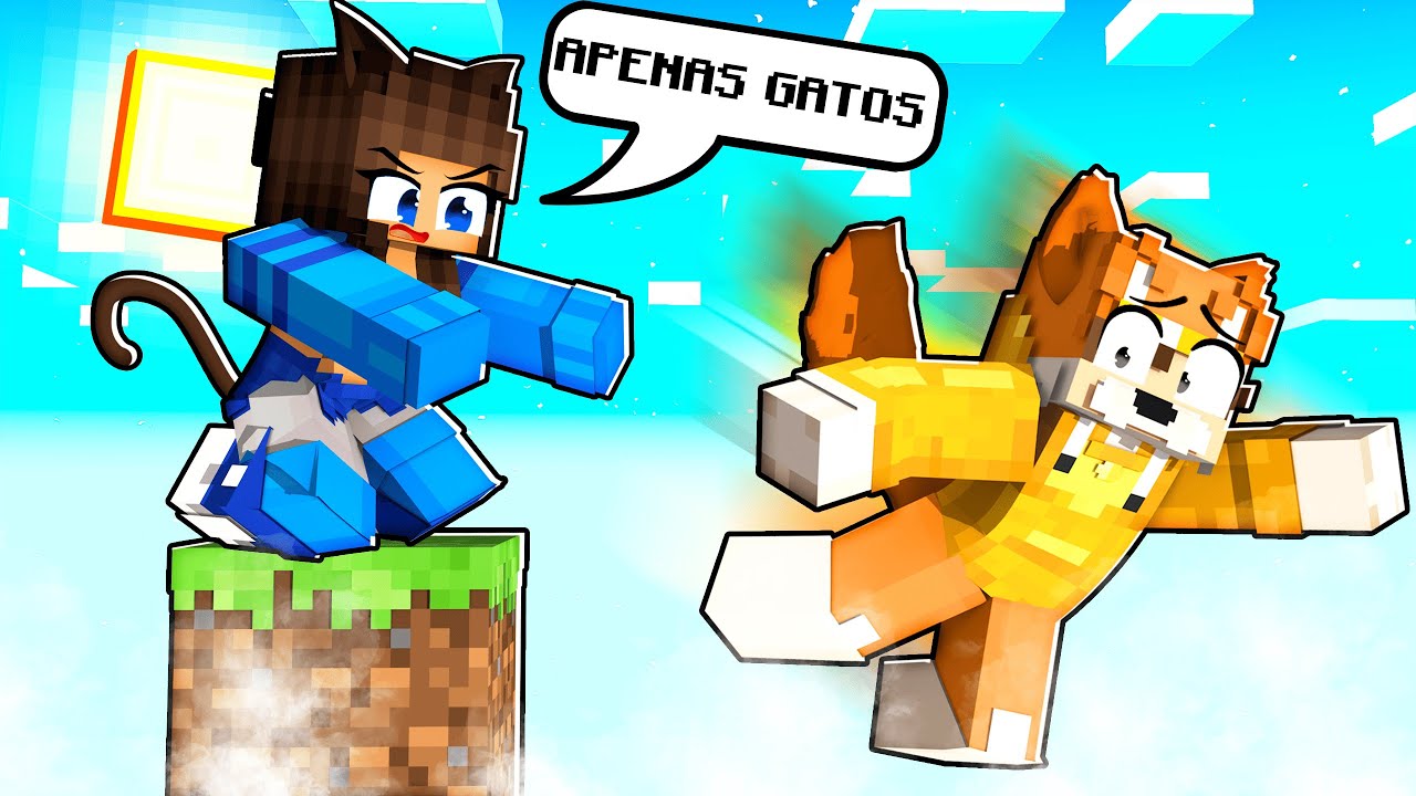 UM MENINO CACHORRO em apenas UM BLOCO de GATA no Minecraft!