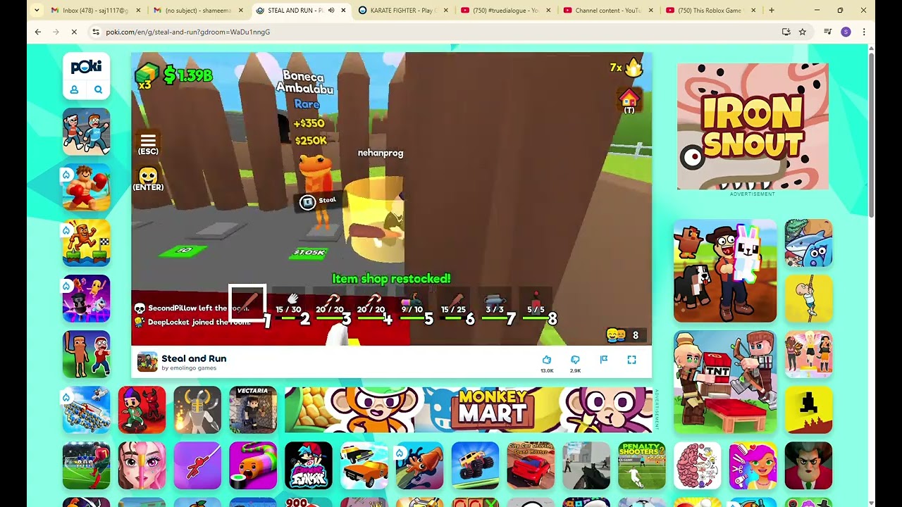 STEAL AND RUN   Play Online for Free!   Poki   Google Chrome 2025 10 07 14 18 46