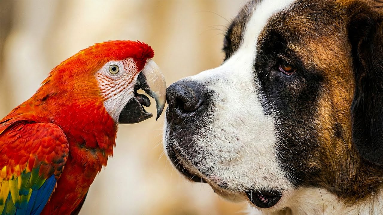 When a Parrot Chooses a Dog as a Friend… Nobody Saw This Coming 😍🐶🦜