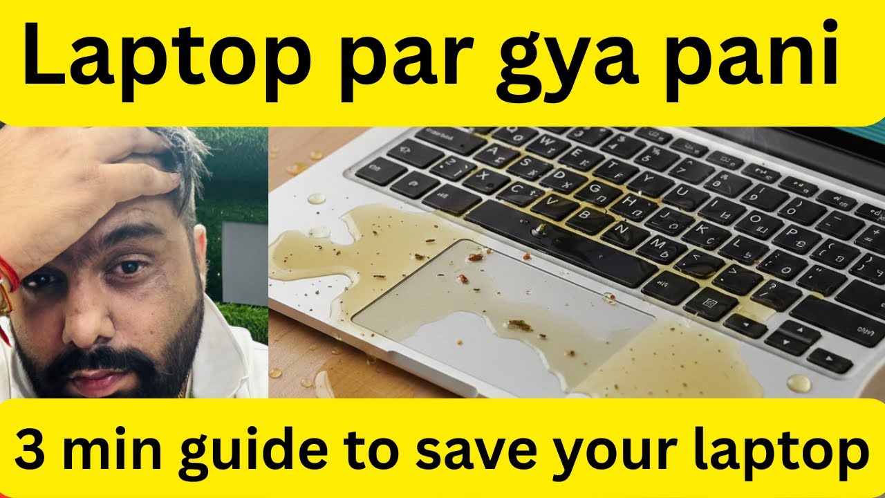 Laptop par gya pani water ? Kya kare ? A 3 minute guide to save your laptop After liquid damage |