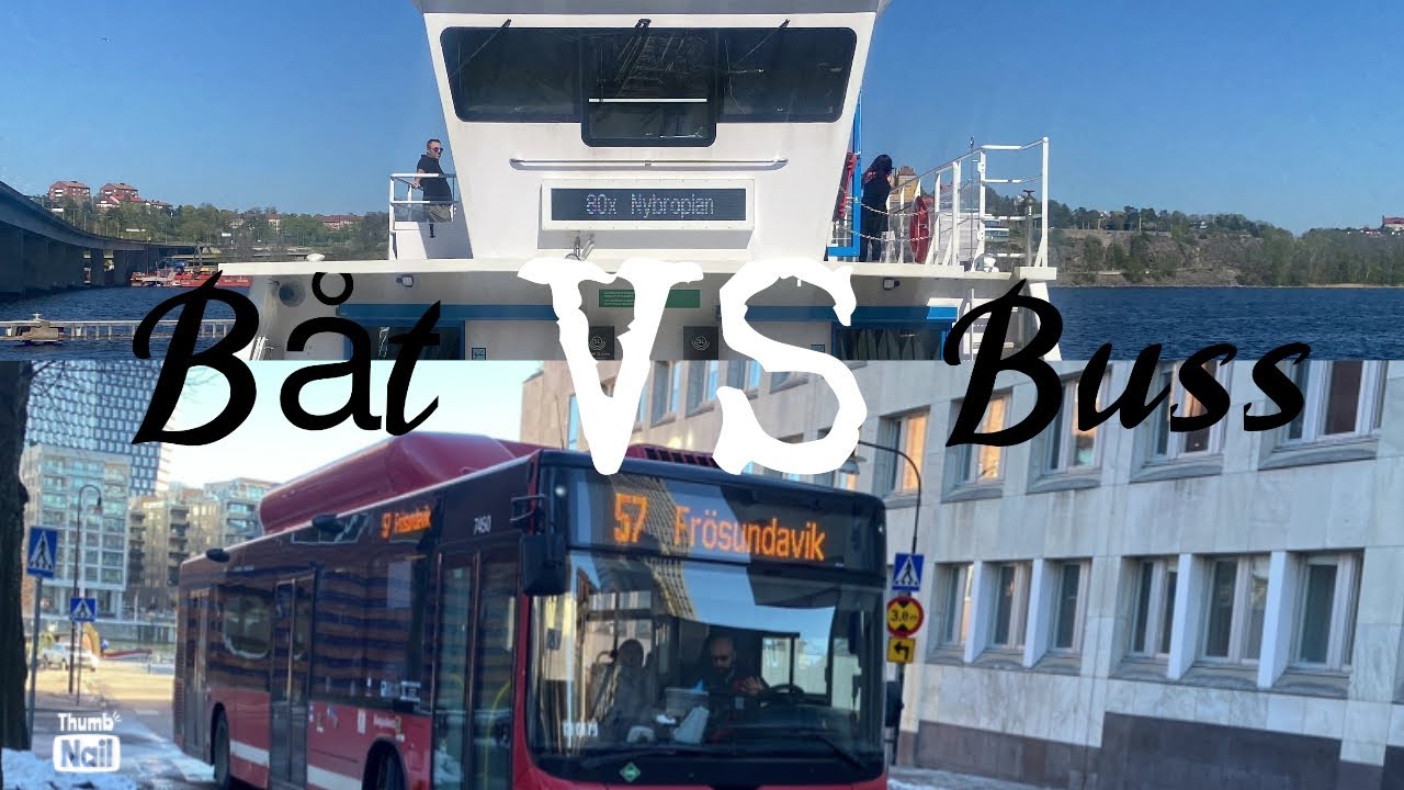 Båt VS Buss-Vilken är Snabbast? (Finnboda Hamn-Ropsten)
