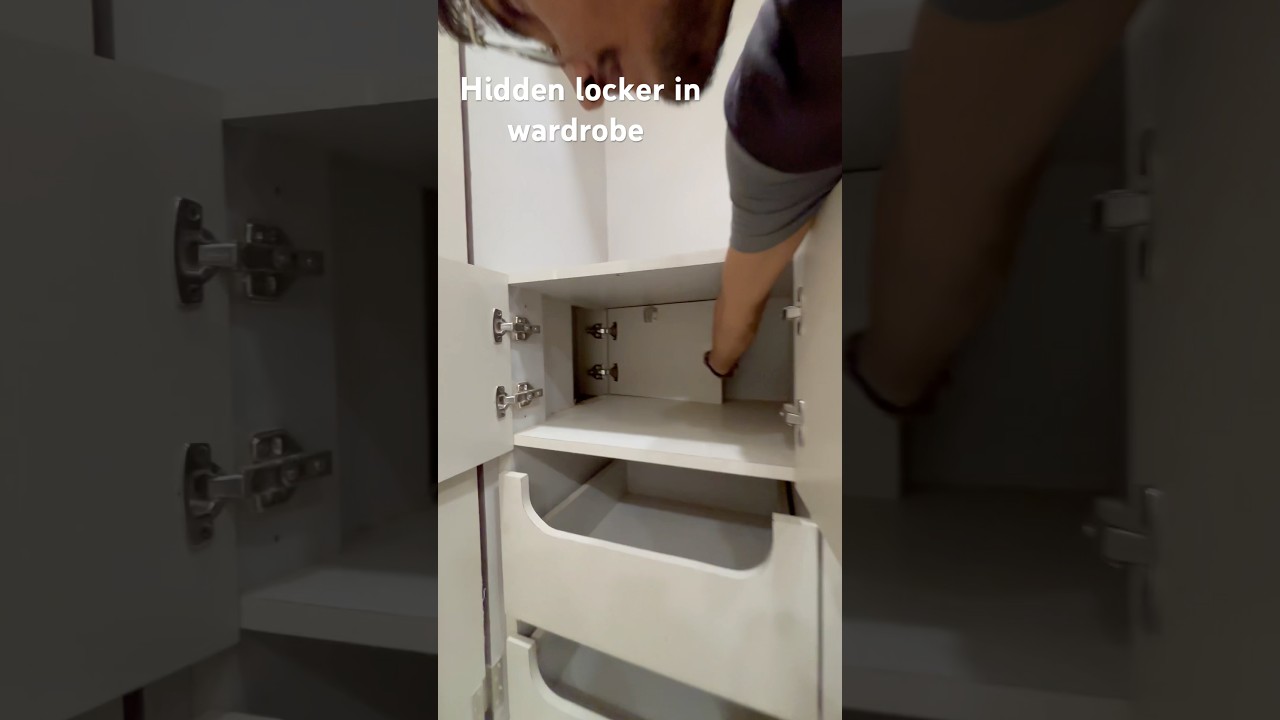 Hidden locker in wardrobe #interiordesign #hidden #bespokedesign #design #￼hiddenlocker #home #inter