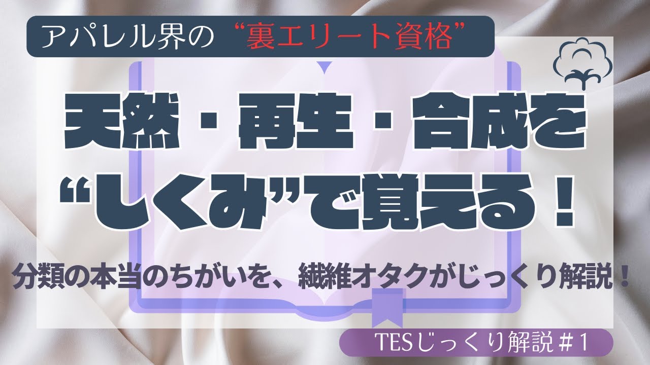 【TES対策#1】天然・再生・合成を“しくみ”で覚える！分類の本当のちがい｜TESじっくり解説シリーズ
