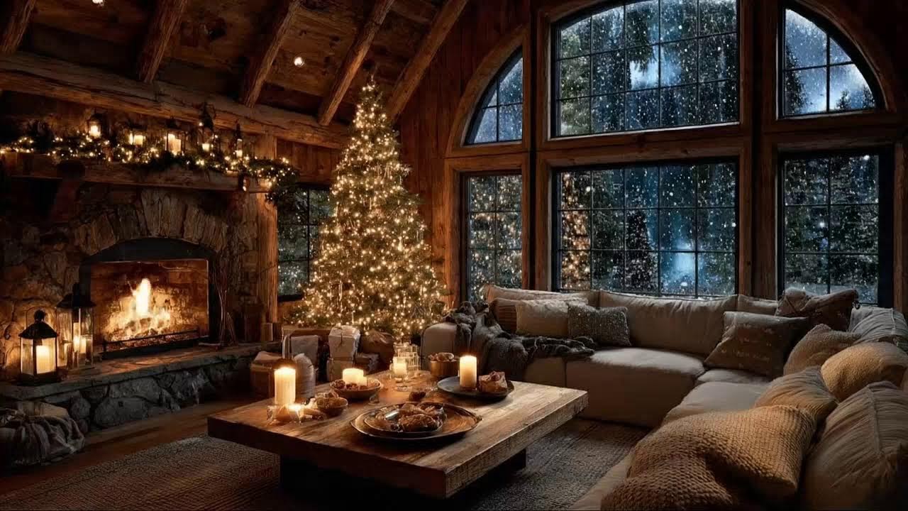 Cozy Cabin Jazz 🏡✨ | Live Evening Background Music for Relax, Focus & Calm