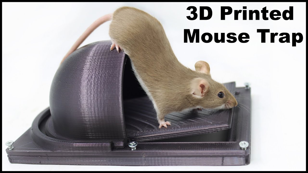 A Great 3D Printed Mouse Trap catches mice in the barn.  Mousetrap Monday