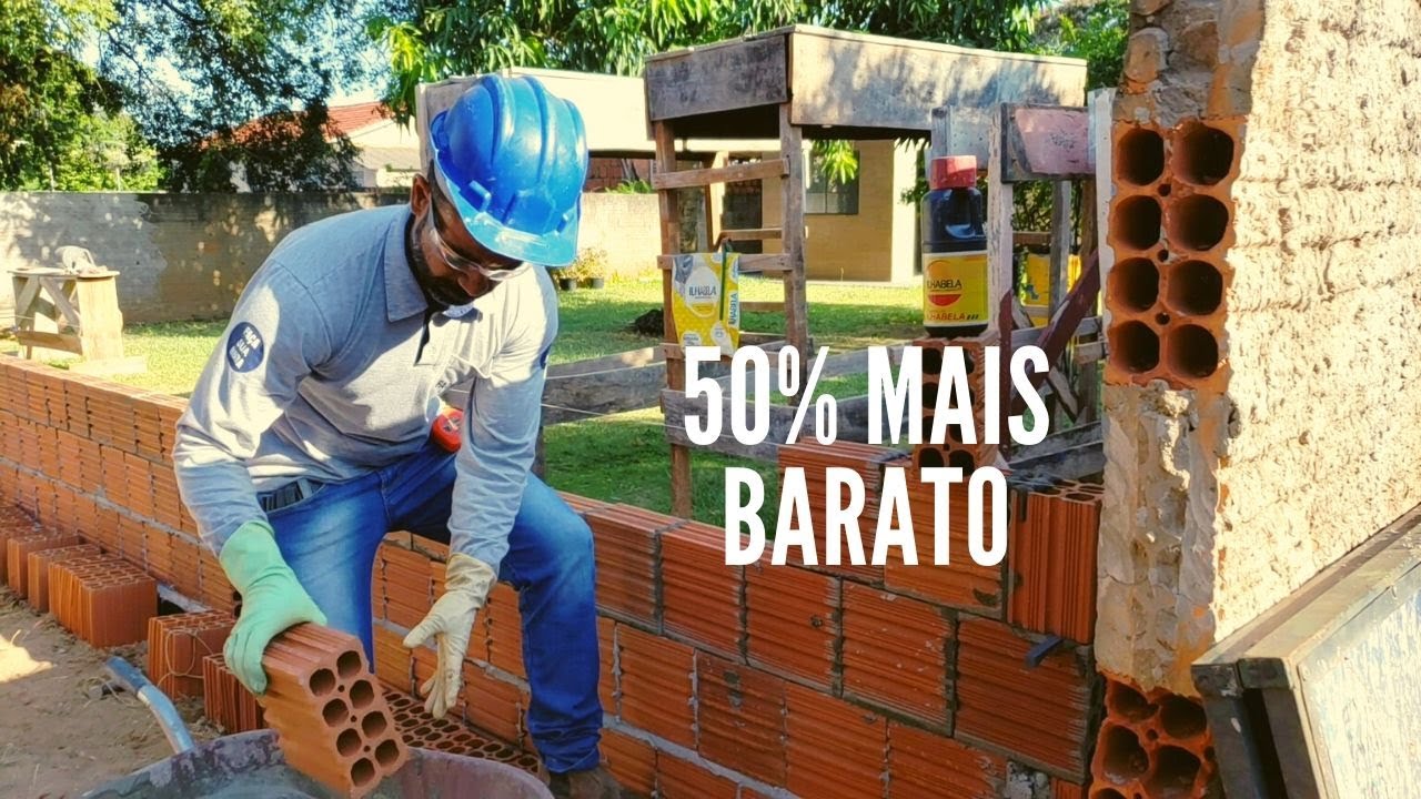 Assentando TIJOLO Sem COLHER De Pedreiro MUITO FÁCIL e RÁPIDO