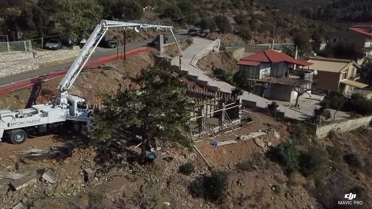 Σκυροδετηση θεμελίωσης νέας οικοδομής