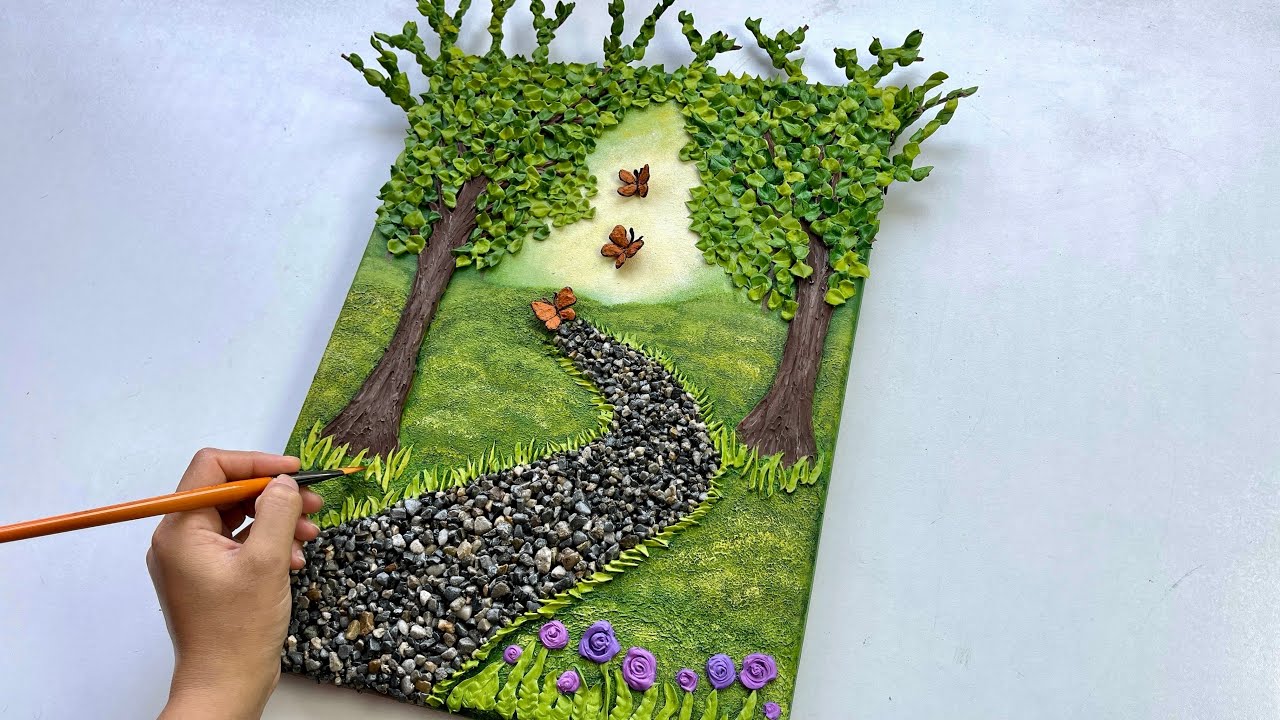 Extraordinary 3D Landscape | Nature Breaking the Frame 😍 | Unique Landscape Art With Real Stone Path