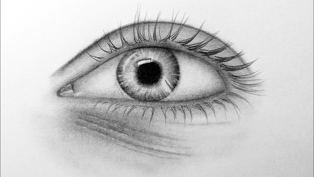 How to draw realistic eye step by step 