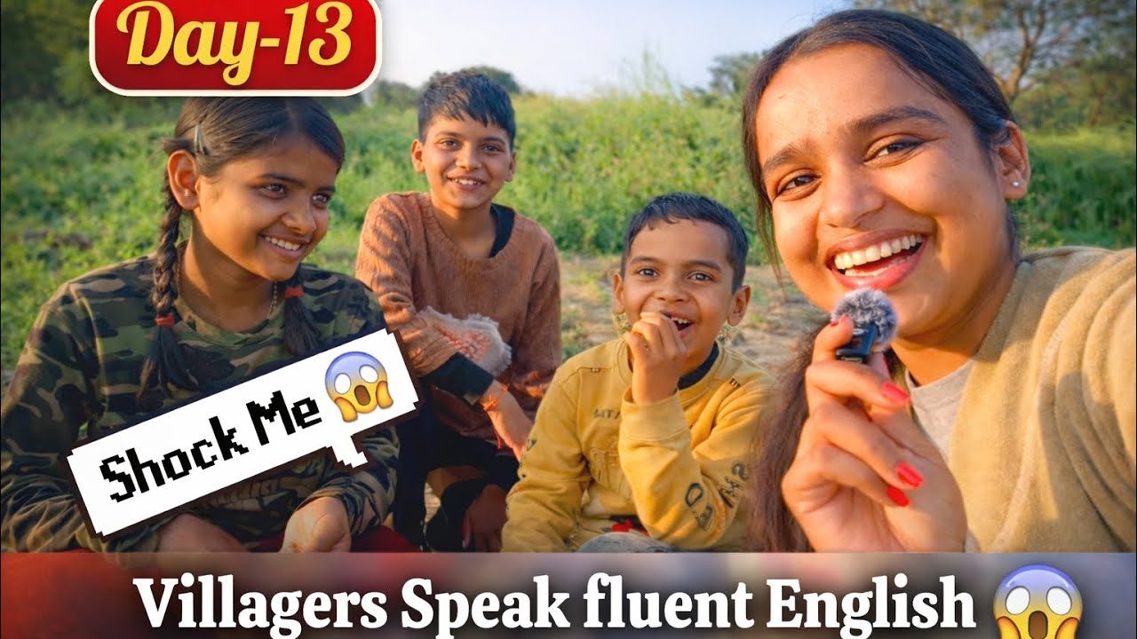 Day-13 Villagers Speak fluent English 😱/#spokenenglish #english 
